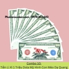 Tiền Lì Xì 1 Triệu Dola Mỹ Hình Con Mèo Dạ Quang