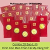 Bao Lì Xì Hình Con Mèo Thần Tài Mạ Vàng VIP