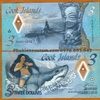 Cook Islands 3 Dollars 2021 Polyme UNC - Phukiensuutam.com