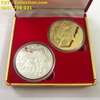 Cặp Xu Úc Hình Con Trâu Vàng Bạc Tặng Hộp Nhung