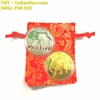 Cặp Xu Úc Hình Con Trâu Vàng Bạc Tặng Túi Gấm - TMT Collection.com
