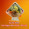 Khung Xoay Xu Úc Hình Con Ngựa Mạ Vàng 2026
