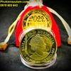 Xu Úc Hình Con Hổ Mạ Vàng tặng túi gấm 2022 - Phukiensuutam.com 