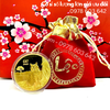 Xu Úc Hình Con Mèo Mạ Vàng tặng túi gấm lộc - Phukiensuutam.com