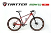 Xe Đạp Địa Hình TWITTER STORM 2.0  Carbon, Phuộc hơi, Phanh dầu, Group SHIMANO Deore M5100 2x11 tốc độ, Lốp INNOVA 27.5x2.25
