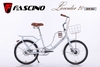 Xe đạp Mini FASCINO LAVENDER 20: khung thép, sơn tĩnh điện, cáp âm khung. Phanh đĩa, bánh 20inch. DUYÊN DÁNG sang trọng dành cho bé gái.