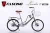 Xe đạp Mini FASCINO LAVENDER 20: khung thép, sơn tĩnh điện, cáp âm khung. Phanh đĩa, bánh 20inch. DUYÊN DÁNG sang trọng dành cho bé gái.
