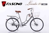 Xe đạp Mini FASCINO LAVENDER 24: khung thép, sơn tĩnh điện, cáp âm khung. Phanh đĩa , DUYÊN DÁNG sang trọng dành cho phái đẹp