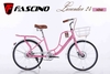 Xe đạp Mini FASCINO LAVENDER 24: khung thép, sơn tĩnh điện, cáp âm khung. Phanh đĩa , DUYÊN DÁNG sang trọng dành cho phái đẹp