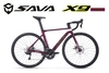 Xe Đạp Đua ĐỨC SAVA X9.1 R7000: Carbon cao cấp TORAY T800 tem UCI, SHIMANO 105-R7000 22 tốc độ, trục rỗng, líp thả, phanh đĩa dầu, lốp Continental Ultrasport 700x25C