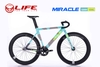 Xe đạp Fixed Gear LIFE MIRACLE: Full Nhôm nhẹ không mối hàn thiết kế khí động, vành chém gió cao 6cm, Lốp 700x25C