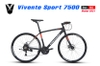 Xe đạp touring VIVENTE Sport 7500 Khung Nhôm cáp âm, Group SHIMANO 21 tốc độ, phanh đĩa, Lốp CST 700x25c, Xe đạp thành phố giá Tốt Nhất