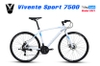 Xe đạp touring VIVENTE Sport 7500 Khung Nhôm cáp âm, Group SHIMANO 21 tốc độ, phanh đĩa, Lốp CST 700x25c, Xe đạp thành phố giá Tốt Nhất