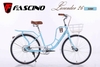 Xe đạp Mini FASCINO LAVENDER 26: khung thép, sơn tĩnh điện, cáp âm khung. Phanh đĩa , DUYÊN DÁNG sang trọng dành cho phái đẹp