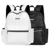 ONTOP Basic Leather Backpack with Plaid Print