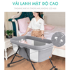 Nôi cho bé, nôi cũi vải gấp gọn đa năng kèm màn cho bé 0-18 tháng, có bánh xe, trọng tải 80kg