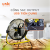 Quạt tích điện Unie UE-880, quạt sàn đa năng cao cấp, chất liệu làm bằng hợp kim Aluminium, chống thấm nước, thời gian sạc pin chỉ 2,5h, dung lượng pin siêu khủng 18000mAh.