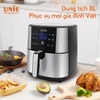 Nồi chiên không dầu UNIE UE-800 dung tích 8L, bảng điều khiển cảm ứng 10 chức năng, chất liệu inox 304 cao cấp