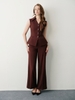 Áo Gile Suitvest Nữ Vera Dáng Dài Cổ Nhọn Nút Kim Loại WALENTY