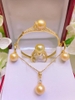 Bộ Trang Sức Ngọc Trai Vàng Kim Sang Trọng