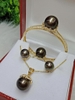 Bộ Trang Sức Ngọc Trai Xanh Rêu Quý Phái