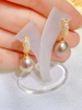 Hoa Tai Ngọc Trai Giọt Metallic Sang Trọng