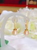 Hoa Tai Ngọc Trai Hồng Cam Duyên Dáng