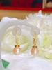 Hoa Tai Ngọc Trai Hồng Cam Duyên Dáng