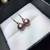 Hoa Tai Ngọc Trai Tím Đậm Duyên Dáng