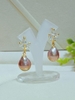 Hoa Tai Ngọc Trai Tím Hồng Duyên Dáng Thanh Lịch