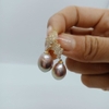 Hoa Tai Ngọc Trai Tím Xinh Đẹp Duyên Dáng