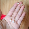 Hoa Tai Ngọc Trai Trắng Dài Nữ Tính Duyên Dáng