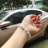 Lắc Tay Ngọc Trai Cao Cấp Trắng Xám