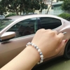 Lắc Tay Ngọc Trai Cao Cấp Trắng Xám