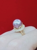 Nhẫn Ngọc Trai Tím Hồng Xinh Xắn