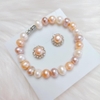 Set Lắc Tay + Hoa Tai Ngọc Trai Xinh Xắn