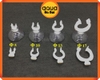 Núm nhựa hít kính giữ ống - gông giữ ống in out - Phi 12 mm