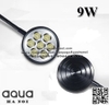 Đèn LED gắn đế gỗ 9W màu bạc