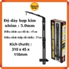 Giá treo đèn đơn hồ cá thủy sinh hợp kim nhôm hình chữ L - Màu đen - Treo 1.5 Kg