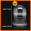 Bình terrarium thủy tinh hình chuông - 12*17 cm - Lồng kính trồng cây, thủy sinh, bán cạn, tiểu cảnh, sen đá, decor nội thất