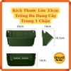 Chậu nhựa vườn treo tường dọc - Có móc cài, lỗ bắt vít - Không cần khung, dễ dàng lắp ghép - 33*14*18 cm