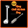 Bộ ống kèm khay đĩa đựng thức ăn cho cá tép Acrylic - 22cm - Tặng kèm chổi vệ sinh