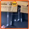 Bộ ống kèm khay đĩa đựng thức ăn cho cá tép Acrylic - 22cm - Tặng kèm chổi vệ sinh