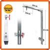 Giá treo đèn đơn hồ cá thủy sinh hợp kim nhôm hình chữ L - Màu đen - Treo 0.5 Kg