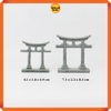Mô hình cổng Torii kiểu Nhật - Tượng decor nội thất, trang trí hồ cá, thủy sinh, bán cạn, tiểu cảnh - 6.1*1.8*6.9 cm  (Nhỏ)