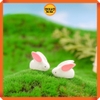 Mô hình Thỏ trắng dẹt - Phụ kiện trang trí thủy sinh, bán cạn terrarium, tiểu cảnh, sen đá, decor nội thất