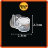 Cốc sủi CO2 - Đầu sủi CO2 thủy tinh trong suốt - Siêu mịn - Miệng trụ 23mm hít ngang
