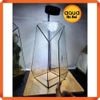 Bể kính đa giác terrarium, bình thủy tinh tiểu cảnh bán cạn - Viền silicon - Mẫu D-01 size M (12*12*26 cm)