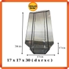 Bể kính đa giác terrarium, bình thủy tinh tiểu cảnh bán cạn - Viền silicon - Mẫu D-04 size L (22*22*37 cm)