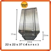 Bể kính đa giác terrarium, bình thủy tinh tiểu cảnh bán cạn - Viền silicon - Mẫu D-04 size L (22*22*37 cm)